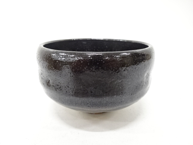 楽焼　黒楽　茶碗(無地箱付)